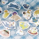 BGM Deco Flake Sticker Kitten Cafe Blueberry