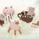 BGM Deco Flake Sticker Kitten Cafe Chocolate