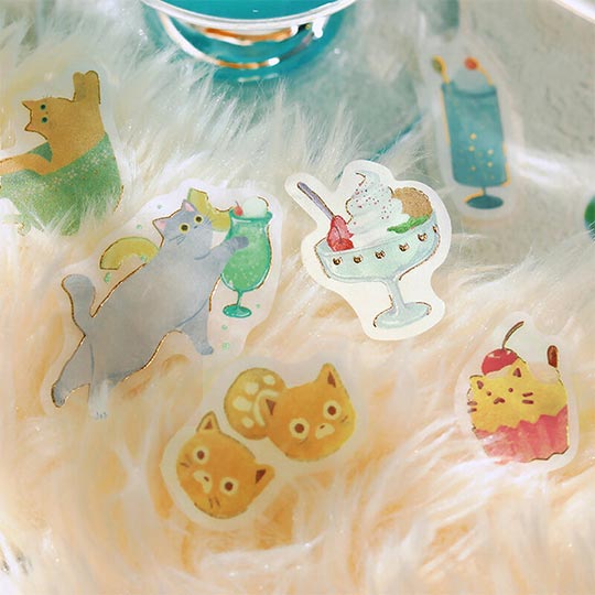 BGM Deco Flake Sticker Kitten Cafe Melon