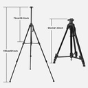 OVJ Aluminium Field Easel With Stabilizer 60” Black