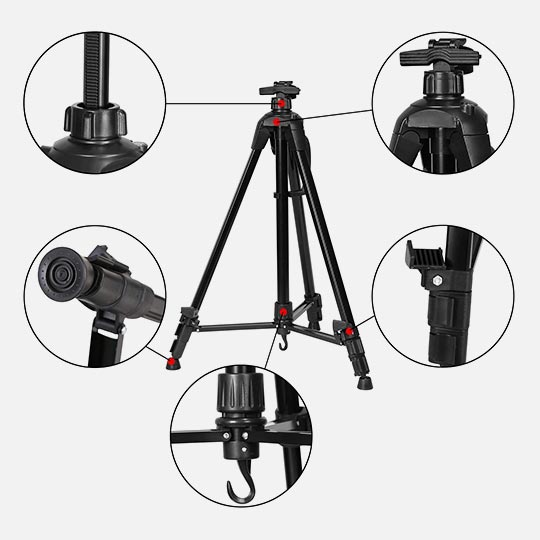 OVJ Aluminium Field Easel With Stabilizer 60” Black