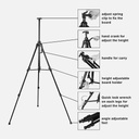 OVJ Aluminium Field Easel With Stabilizer 60” Black