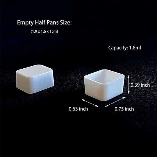 OVJ Empty Watercolor 1/2 Pan x 12