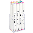 SHINHAN Touch Brush Twin Marker Pastel Color Set x 12