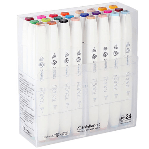 SHINHAN Touch Brush Twin Marker Set x 24