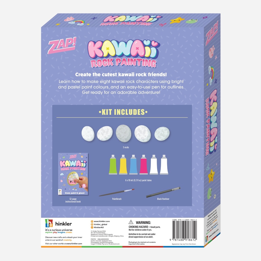 HINKLER Zap! Kawaii Rock Painting
