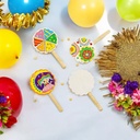 OVJ Chinese Wooden Hand Drum 9cm