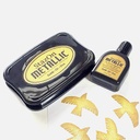 TSUKINEKO Stazon Metallic Ink Pad & Refill Gold Set