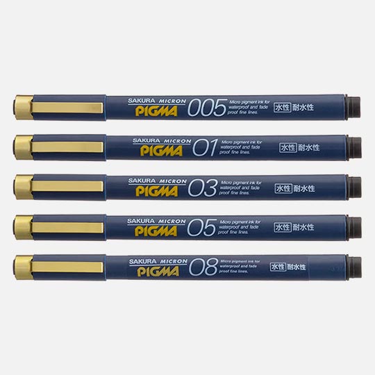 SAKURA Pigma Micron Drawing Pen Set x 5