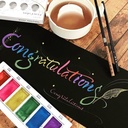 KURETAKE Gansai Tambi Japanese Watercolor Pan Gem Set x 6