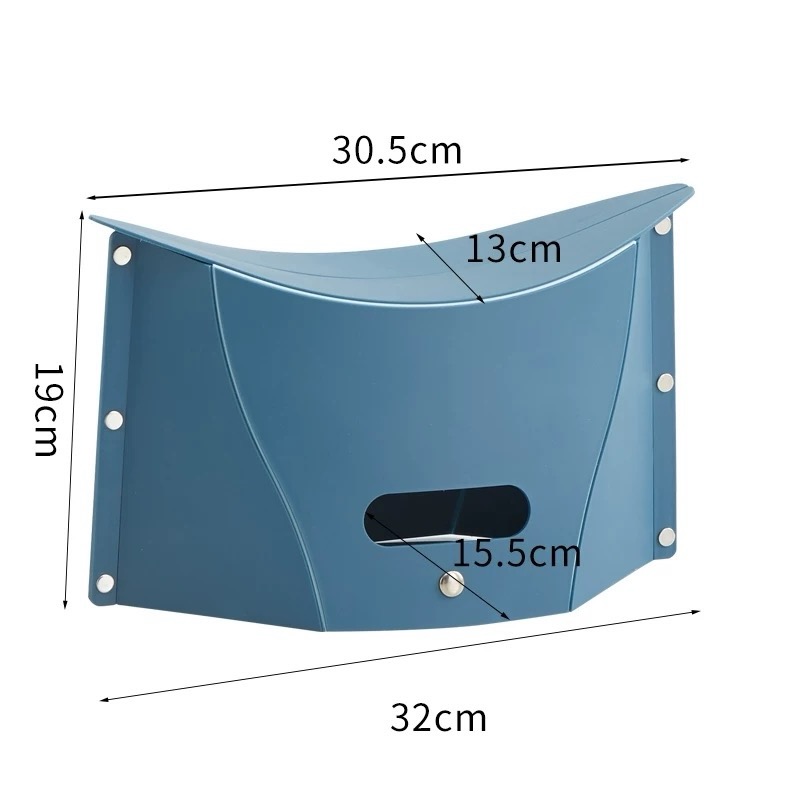 OVJ Collapsible Plastic Stool Blue