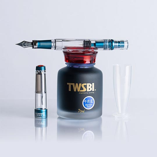 TWSBI Diamond 580AL R Prussian Blue Fountain Pen Medium