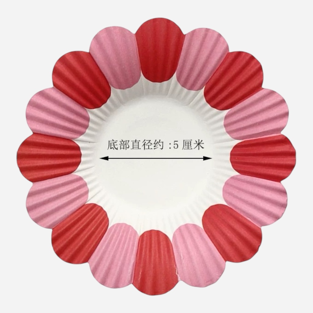 OVJ Color Flower Paper Plate 13cm x 50