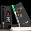 TWSBI Eco-T Royal Jade Fountain Pen And Midnight Blue Ink Set Medium