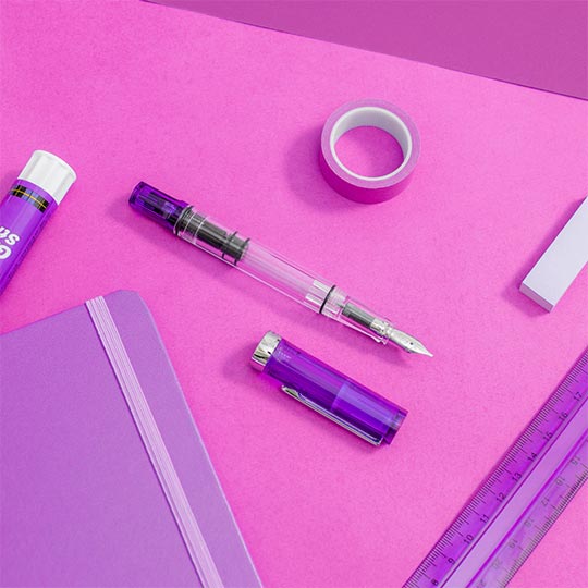 TWSBI Eco Transparent Purple Fountain Pen Fine