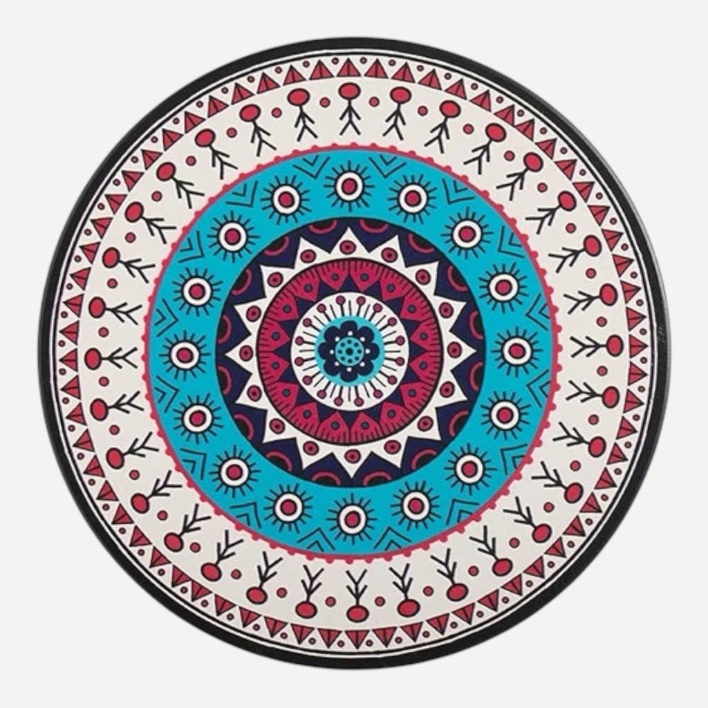 OVJ Matt White Ceramic Tile Coaster 10cm x 10cm (Cork Base Included)