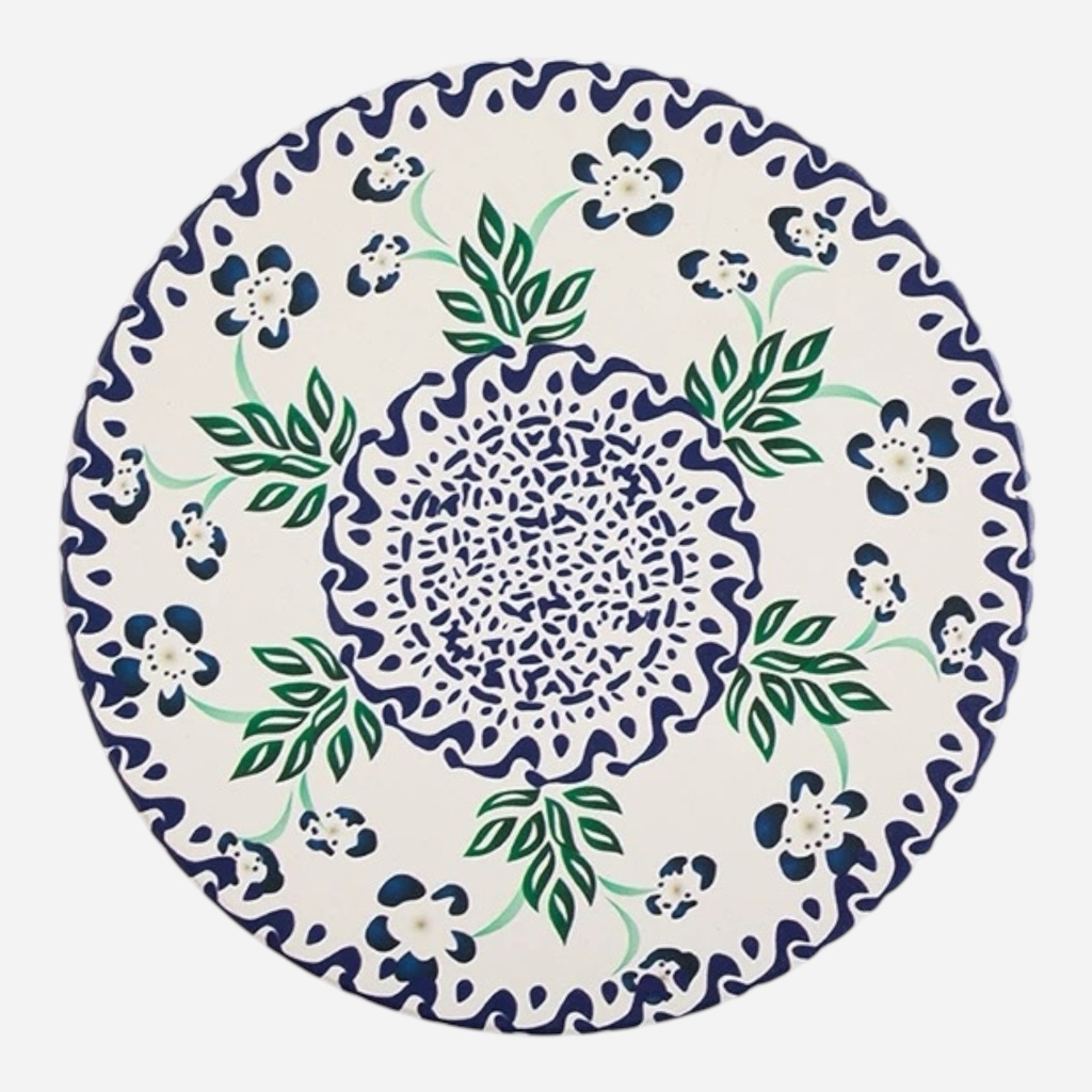 OVJ Matt White Ceramic Tile Coaster 10cm x 10cm (Cork Base Included)