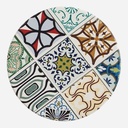 OVJ Matt White Ceramic Tile Coaster 10cm x 10cm (Cork Base Included)