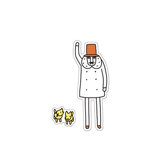 MIDORI Ojisan 30th Anniversary Decoration Sticker A