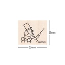 MIDORI Ojisan 30th Anniversary Wooden Stamp A