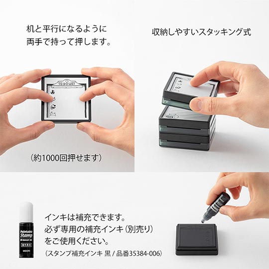 MIDORI Ojisan 30th Anniversary Paintable Stamp Pre-Inked Bouquet