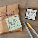 MIDORI Ojisan 30th Anniversary Paintable Stamp Pre-Inked Bouquet