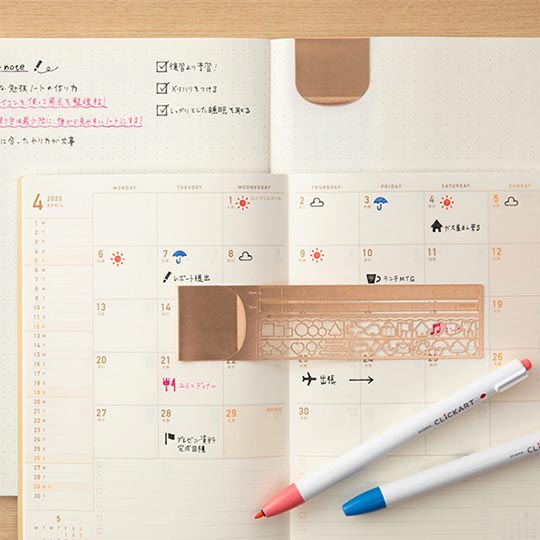 MIDORI Clip Ruler Copper A