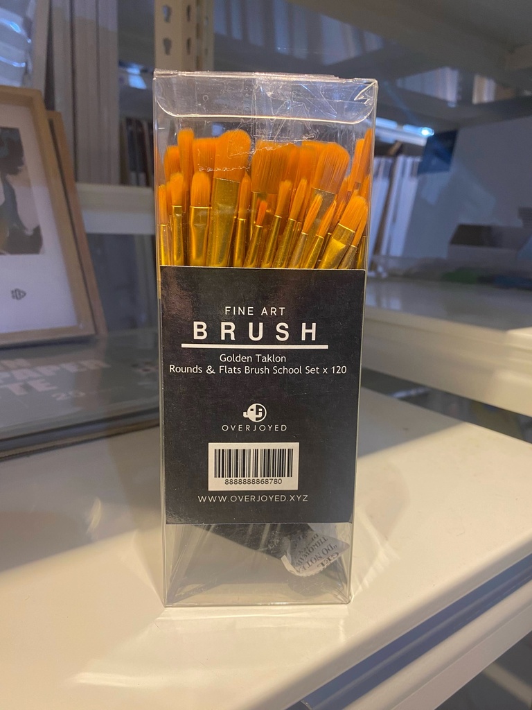 OVJ Classroom Golden Taklon Rounds & Flats Brush Set x 120