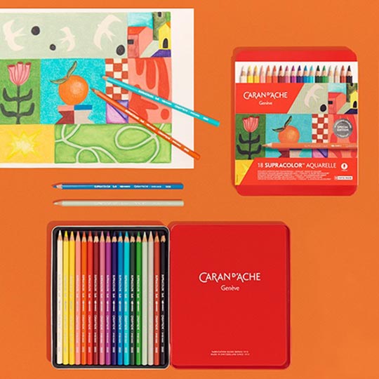 CARAN D'ACHE Supracolor Soft Watercolor Pencil Secrets Of Colors Set x 18