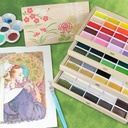 KURETAKE Gansai Tambi Japanese Watercolor Set x 100