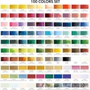 KURETAKE Gansai Tambi Japanese Watercolor Set x 100