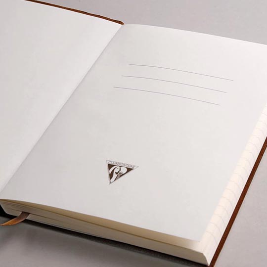 CLAIREFONTAINE Flying Spirit Leather Lined Notebook 90gsm A5 x 90 White