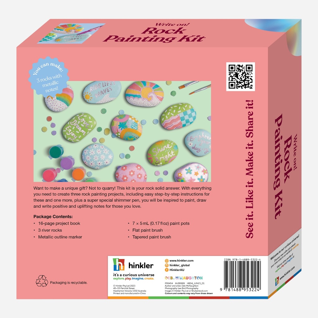 HINKLER OMC! Write On! Rock Painting Kit