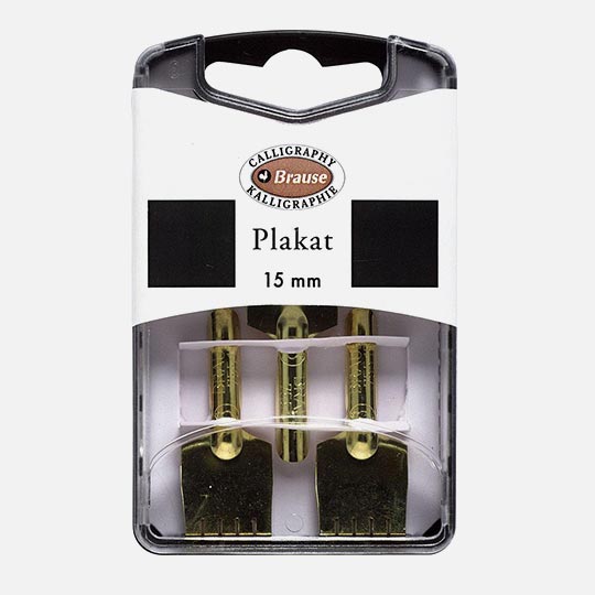 BRAUSE Plume Metal Nib x 3 Plakat 15mm