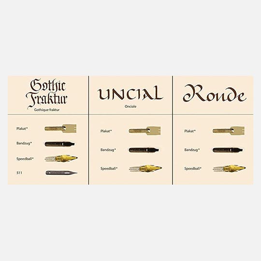 BRAUSE Plume Metal Nib x 3 Plakat 15mm