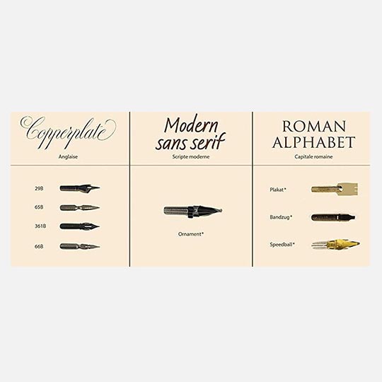 BRAUSE Plume Metal Nib x 3 Plakat 15mm