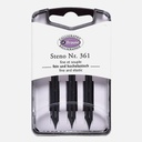 BRAUSE Plume Metal Nib 361 Steno Blue Pumpkin x 3