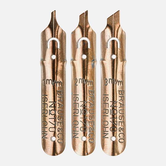 BRAUSE Nib Holder & Assortment (1/2/3mm)