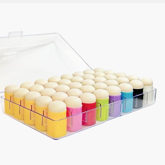 OVJ Classroom Ink Pad Finger Foam Brush Set x 40