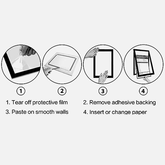 OVJ Plastic Magnetic Flip Picture Frame A3