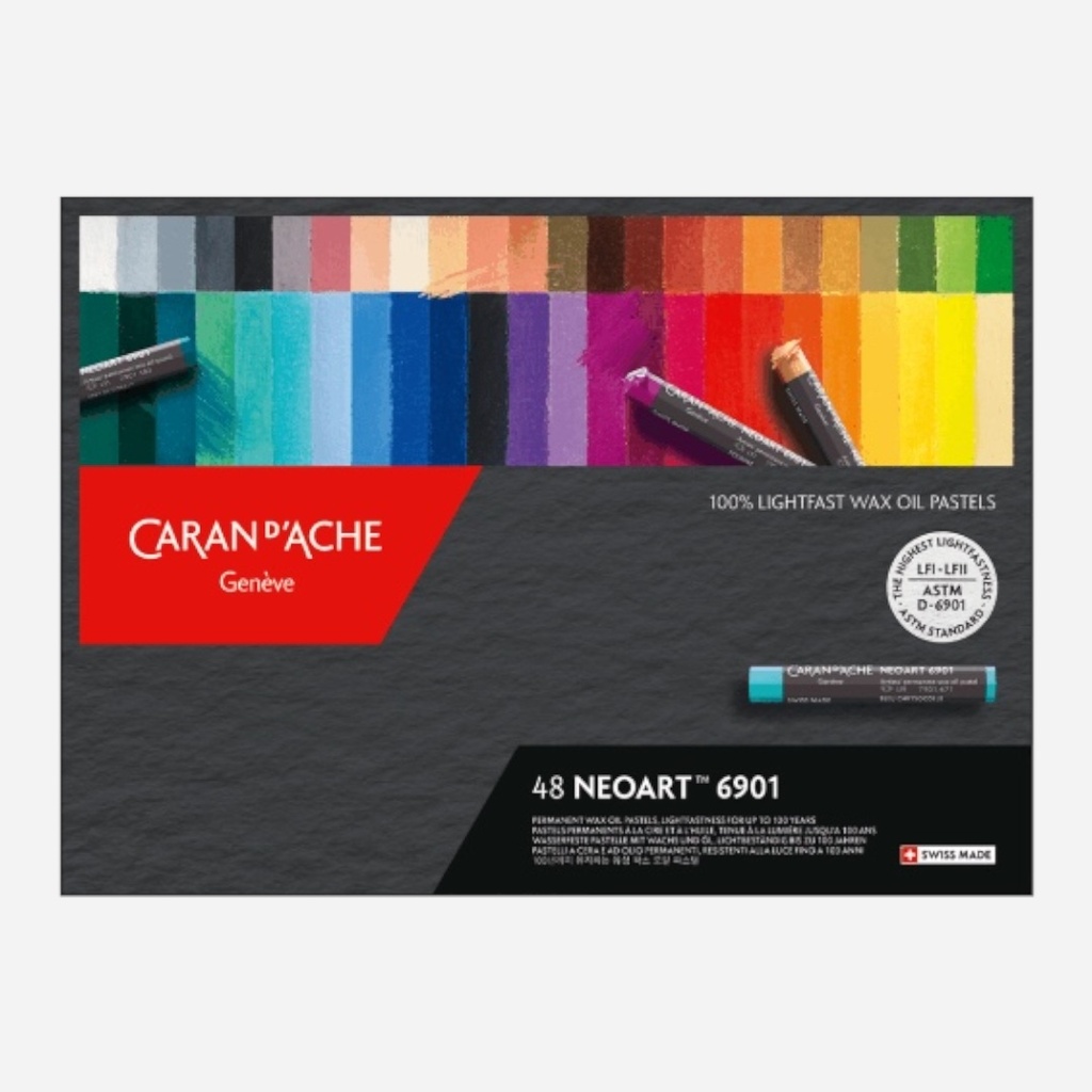 CARAN D'ACHE Neoart 100% Lightfast Wax Oil Pastel Set x 48