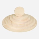 OVJ Natural Pine Wood Coaster 10mm x 10cm