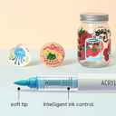 OVJ Languo Acrylic Brush Marker Blue Set x 9