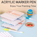 OVJ Languo Acrylic Brush Marker Blue Set x 9