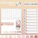 OVJ Languo Acrylic Brush Marker Light Metallic Set x 9