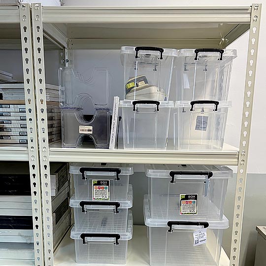 OVJ Plastic Storage Box L (H)18.2cm x (W)24cm x (L)34.8cm (For A5 Papers)