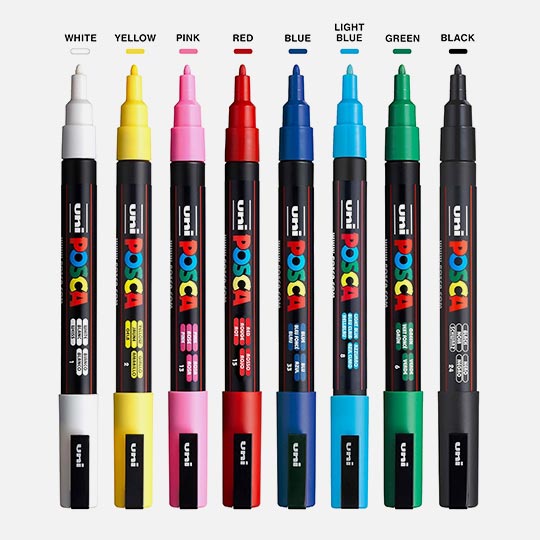 UNI Posca Fine Marker Set x 8