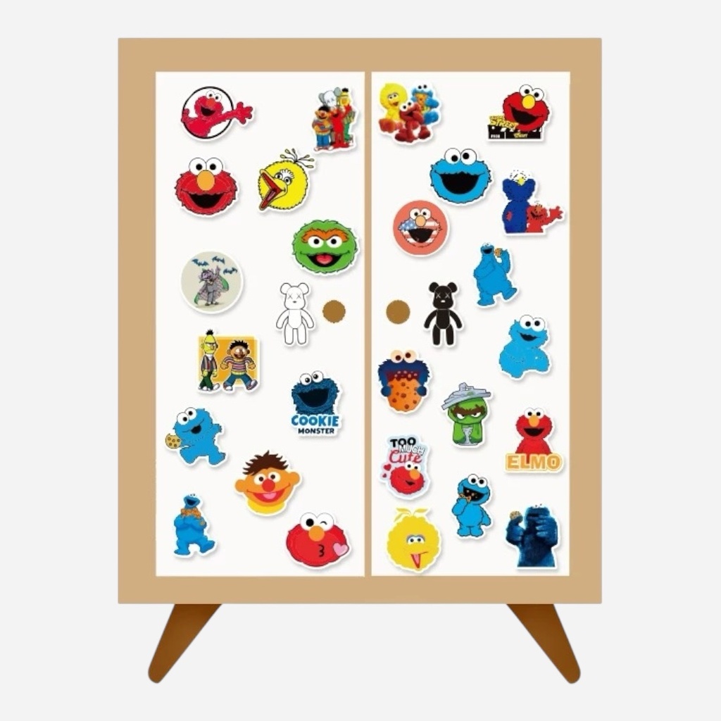 OVJ Waterproof Sticker Sesame Street x 100