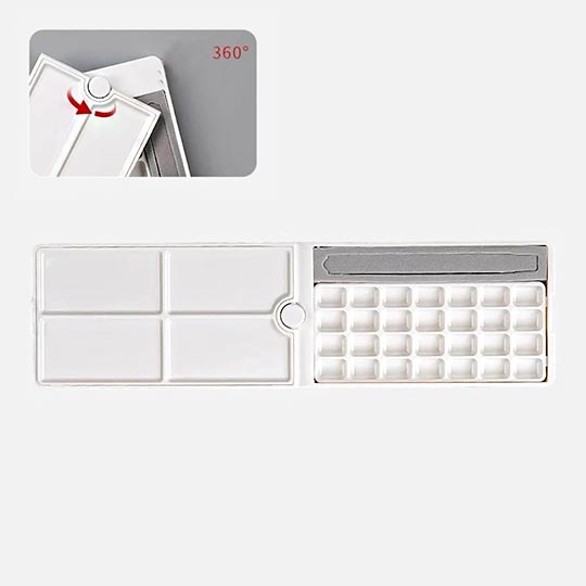 OVJ Portable Watercolor Palette Box White