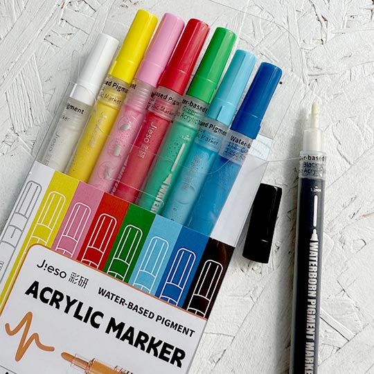 OVJ Jieso Acrylic Paint Marker 1.2mm Set x 8